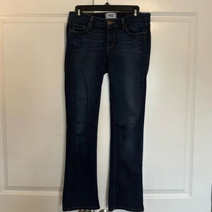 PAIGE Women's Manhattan Mid Rise Slim Fit Bootcut Jean Size 27 Color Armstrong